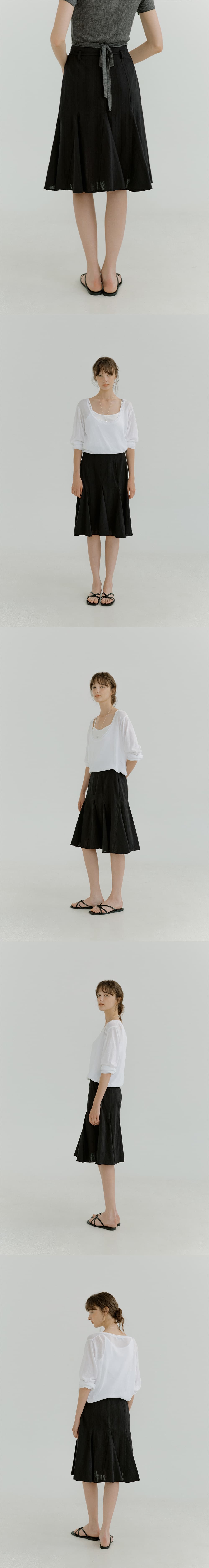 cotton lace midi skirt (black) orc 6064 — vue 7
