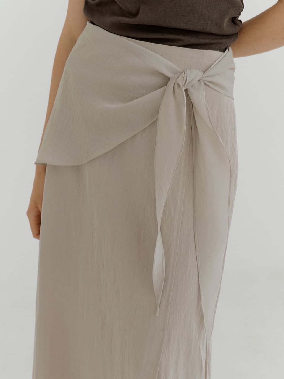 sheer scarf maxi skirt (beige) orc 6065 — vue 3