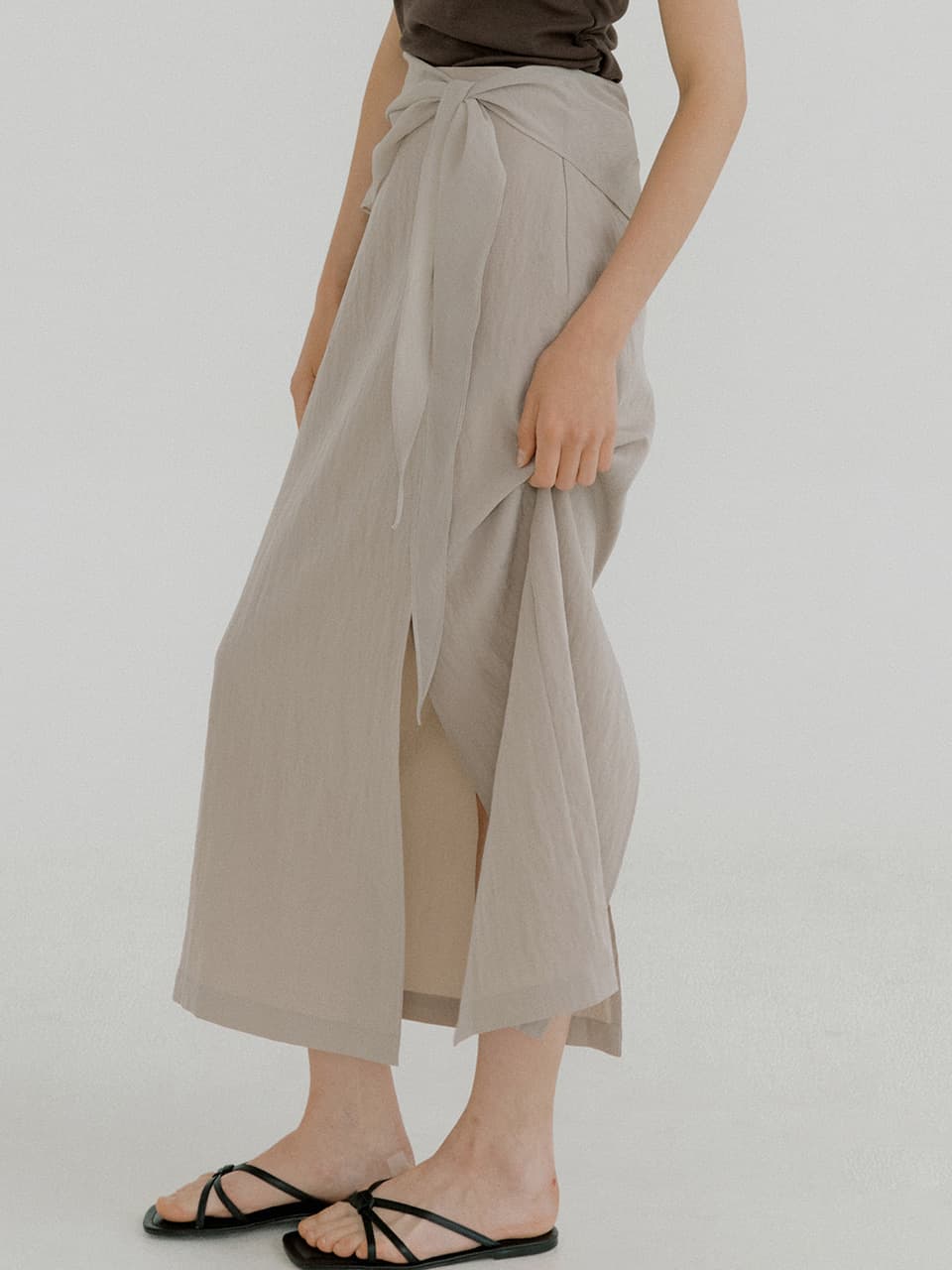 sheer scarf maxi skirt (beige) orc 6065 — vue 1