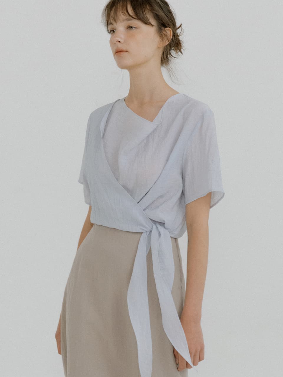 draped wrap blouse (sora) orc 6077 — vue 3