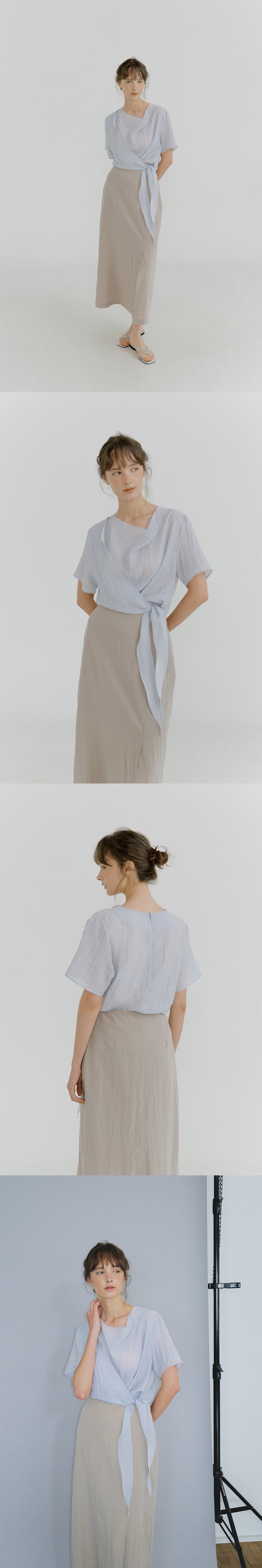 draped wrap blouse (sora) orc 6077 — vue 7