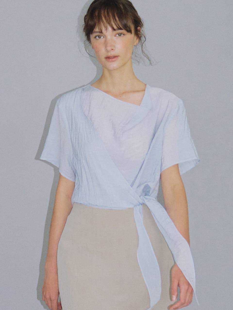 draped wrap blouse (sora) orc 6077 — vue 1