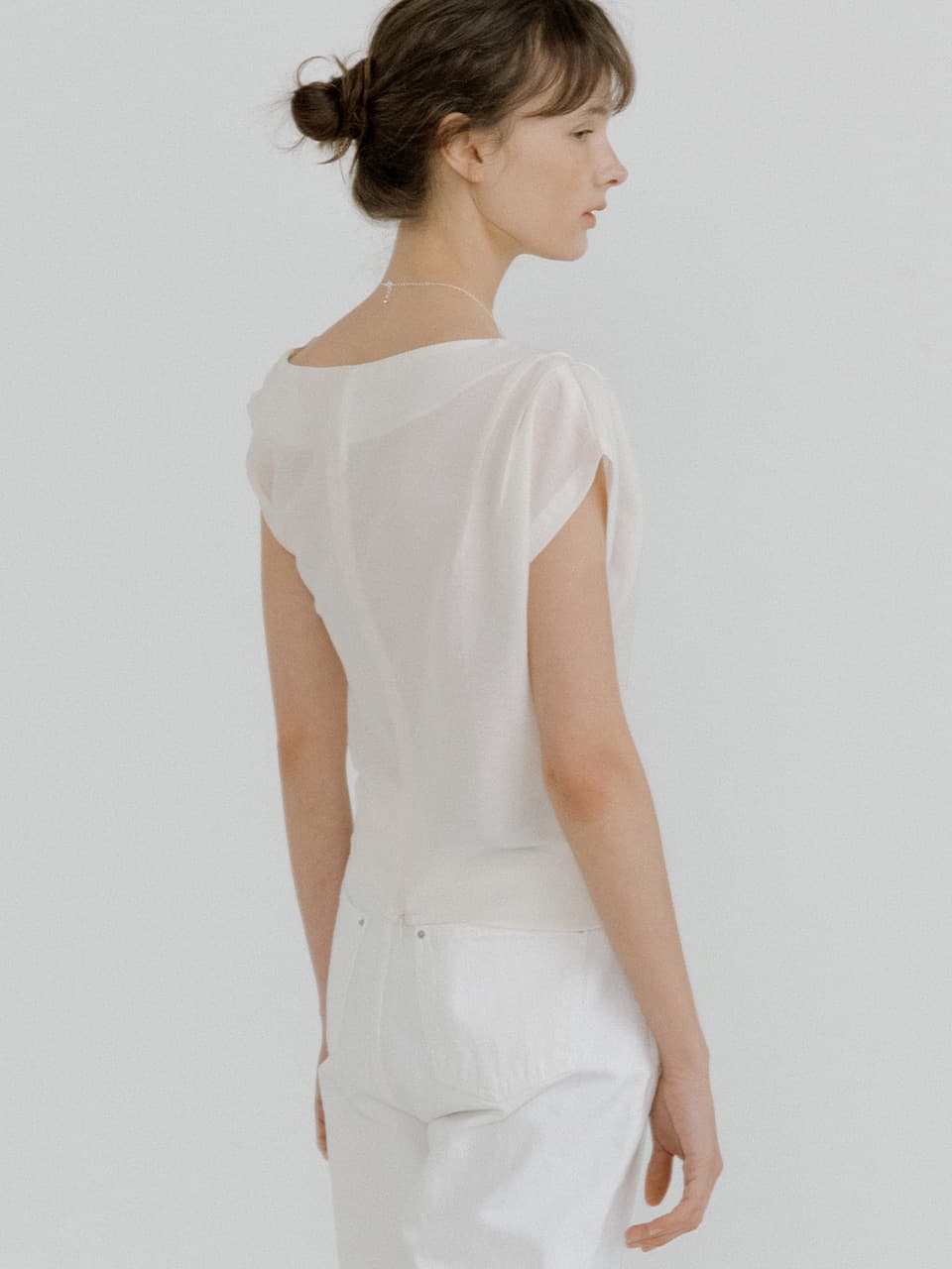 dolman pin tuck blouse (cream) orc 6082 — vue 4