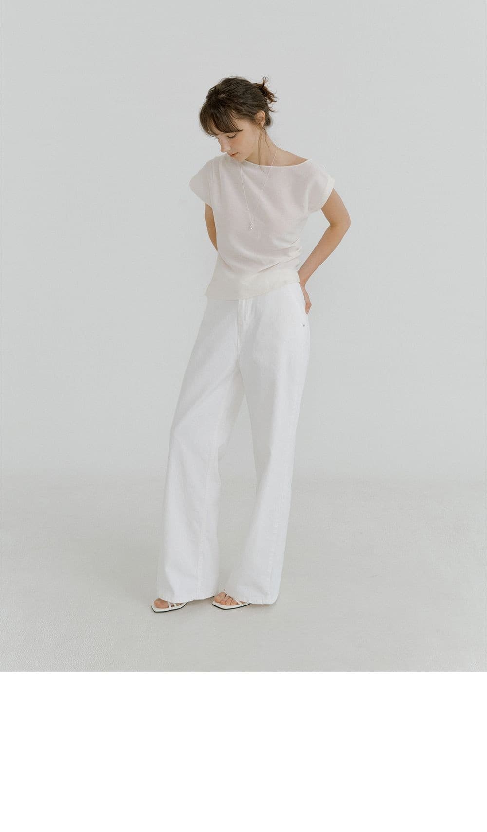 dolman pin tuck blouse (cream) orc 6082 — vue 5