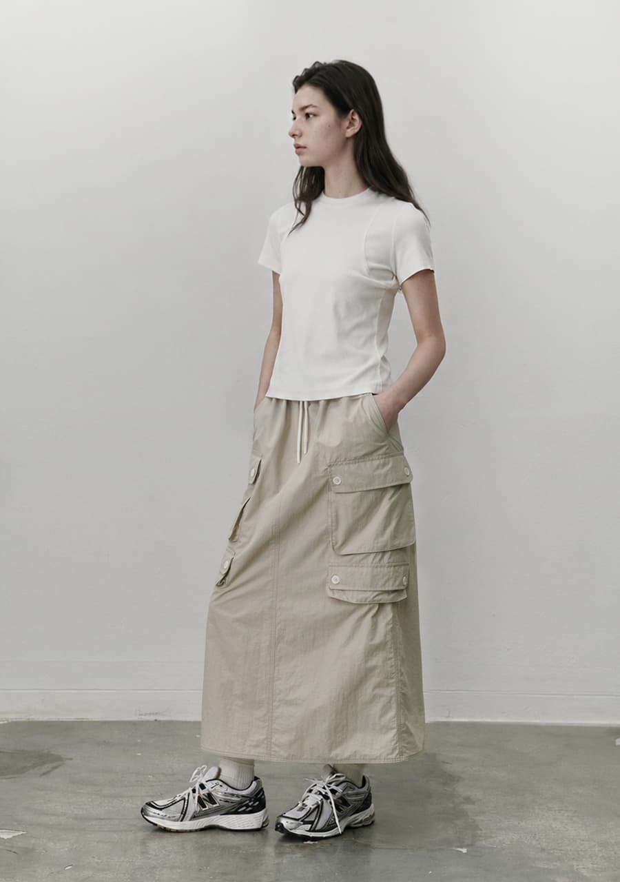 Utility cargo skirt - Beige — vue 2