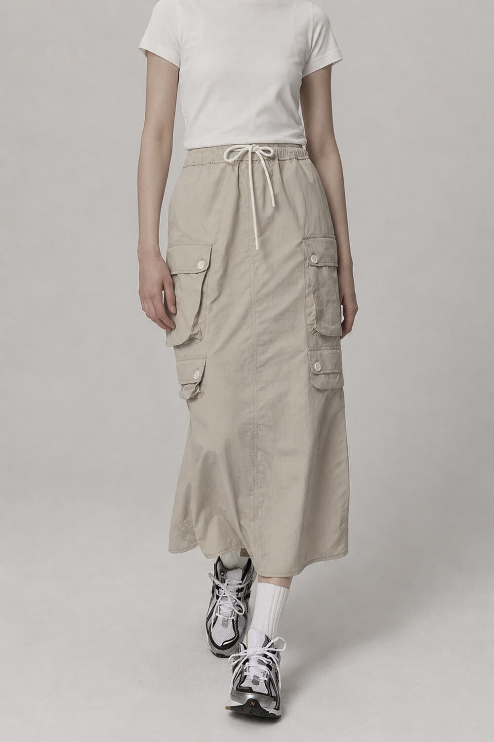 Utility cargo skirt - Beige — vue 3