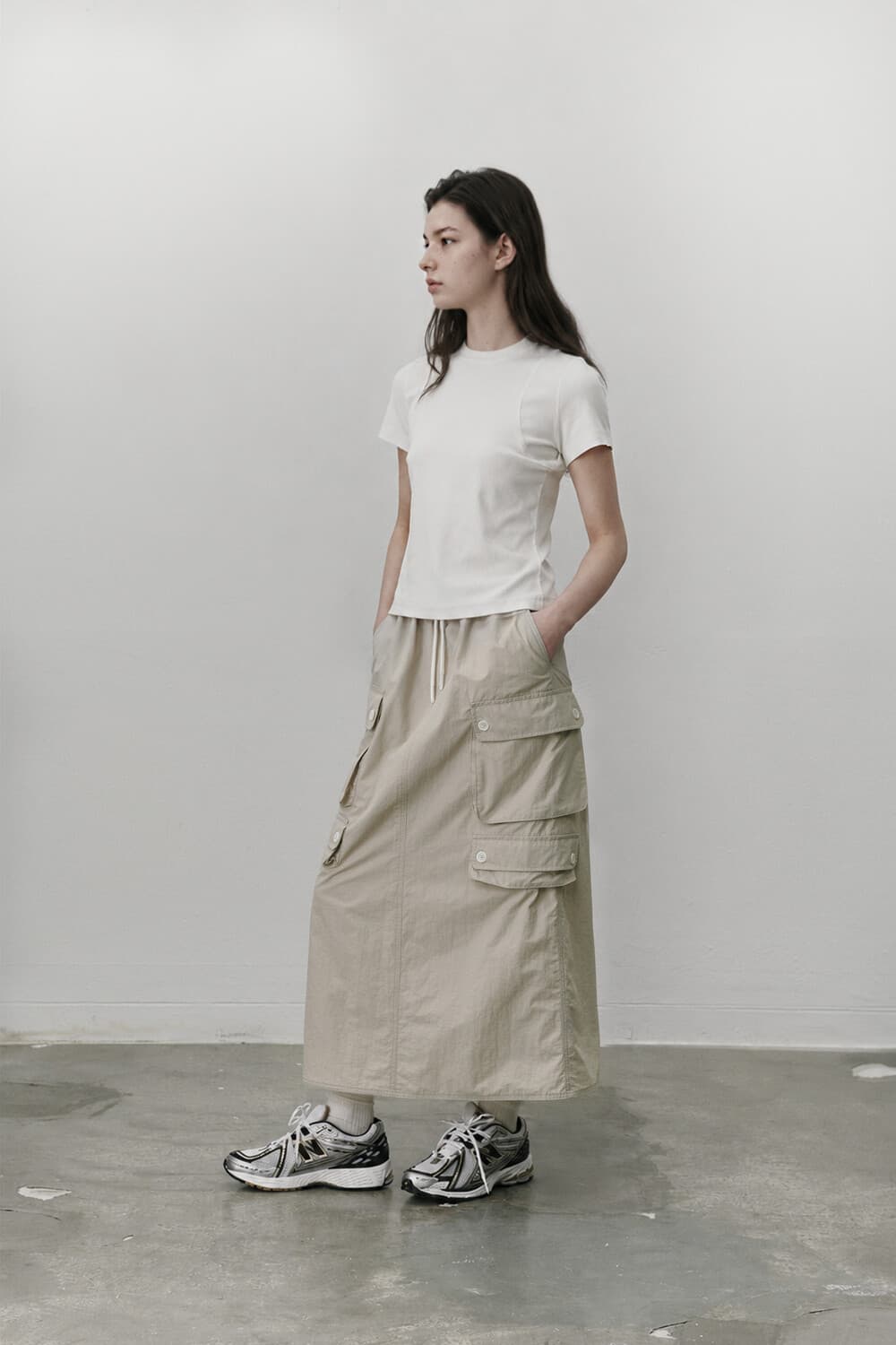 Utility cargo skirt - Beige — vue 6