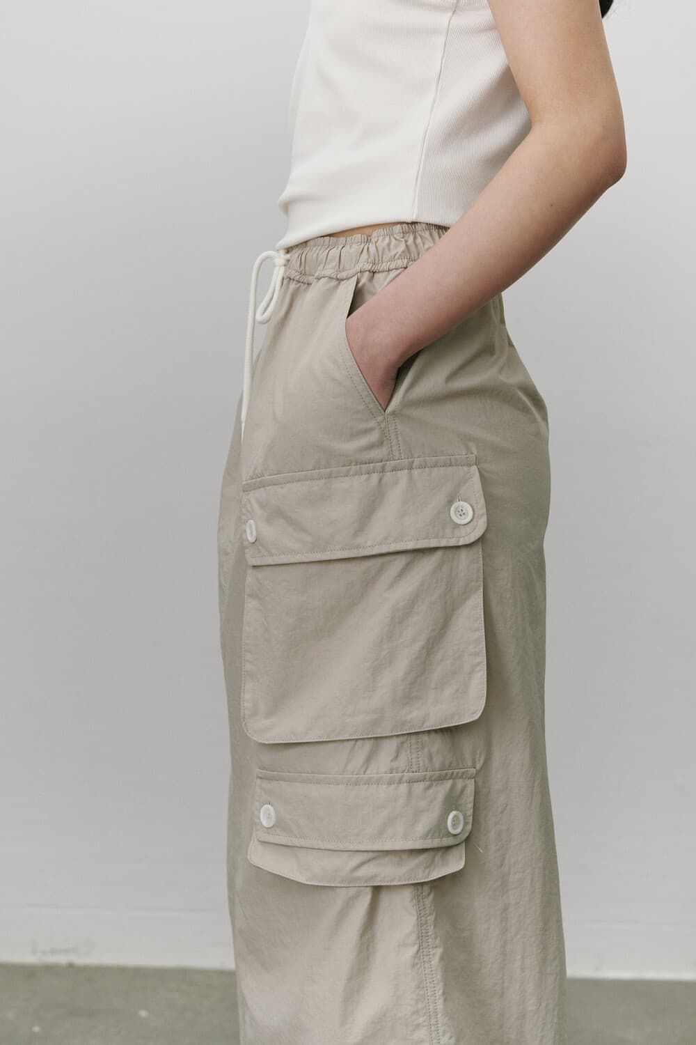 Utility cargo skirt - Beige — vue 9