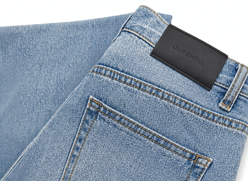 Damage wide jeans - Mid blue — vue 12