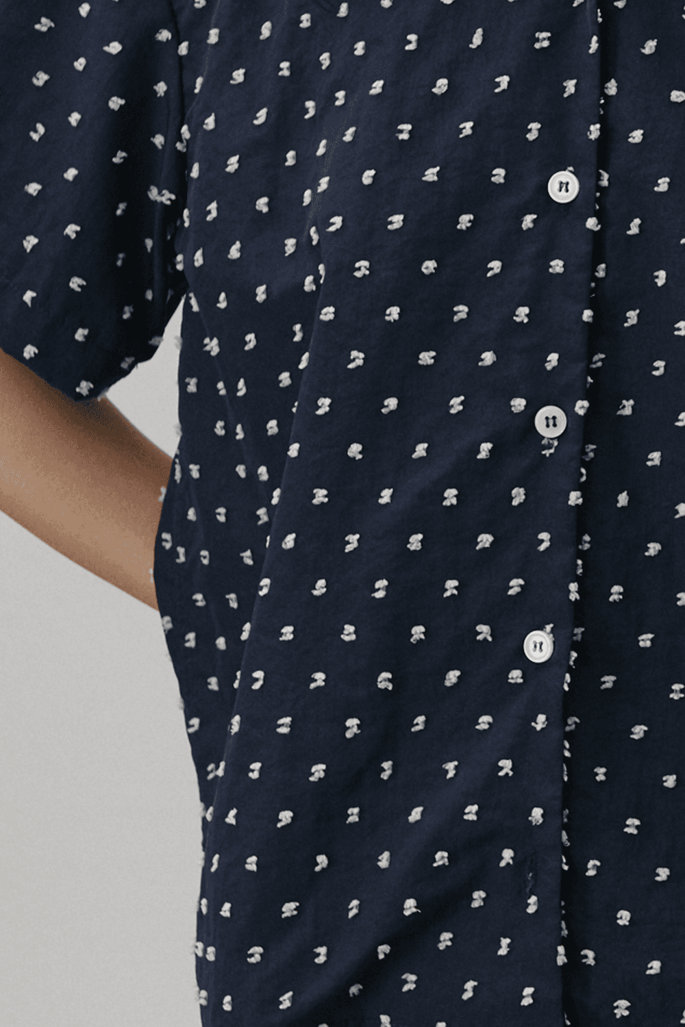 Dot opencollar shirts - Blue — vue 4