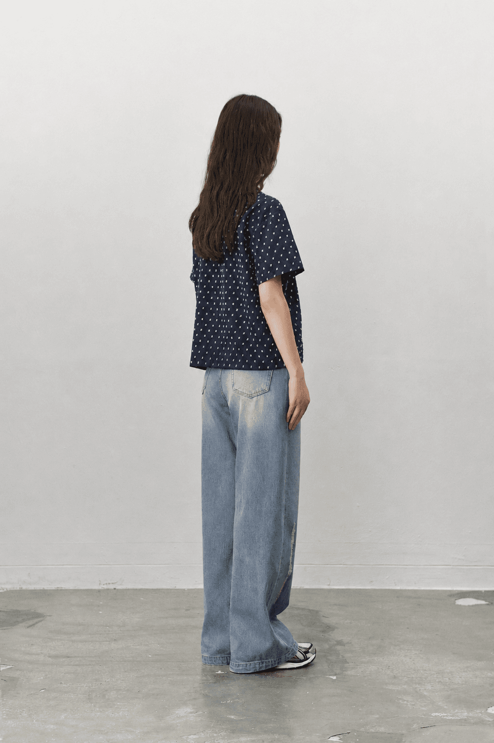 Dot opencollar shirts - Blue — vue 8