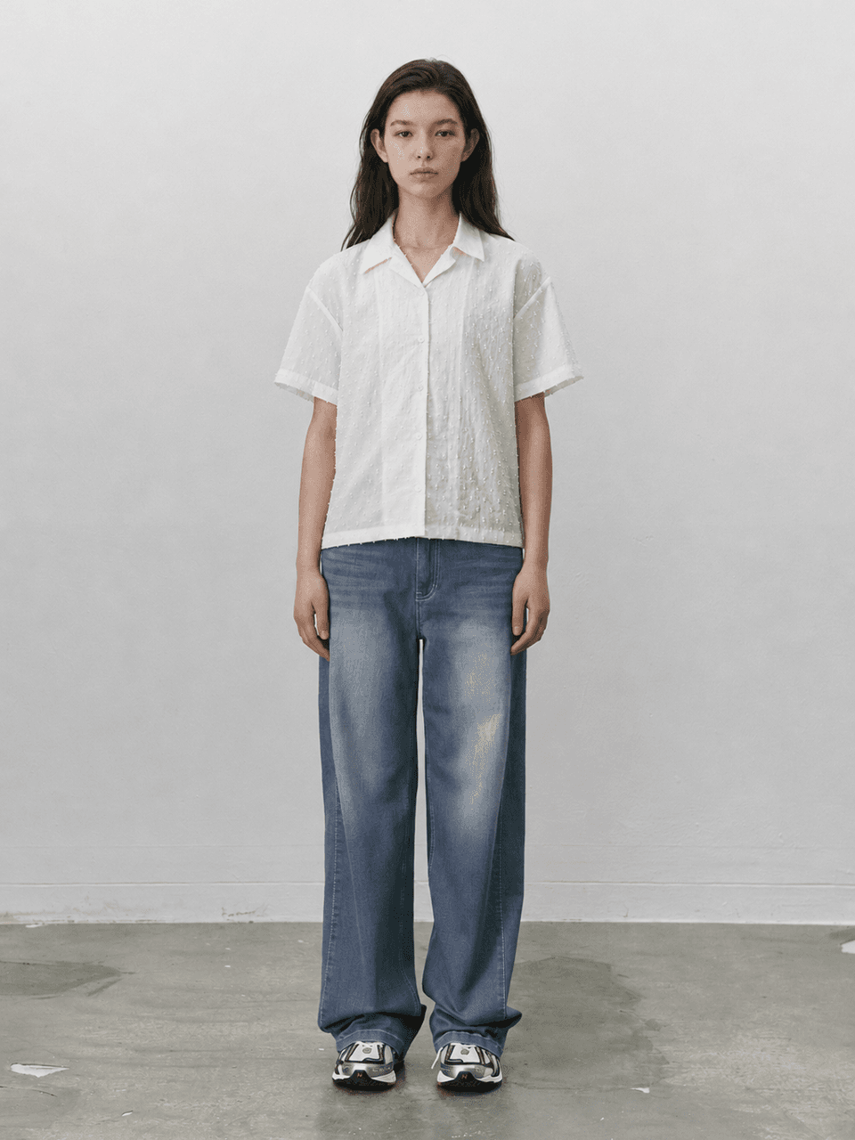 Dot opencollar shirts - Ivory — vue 2