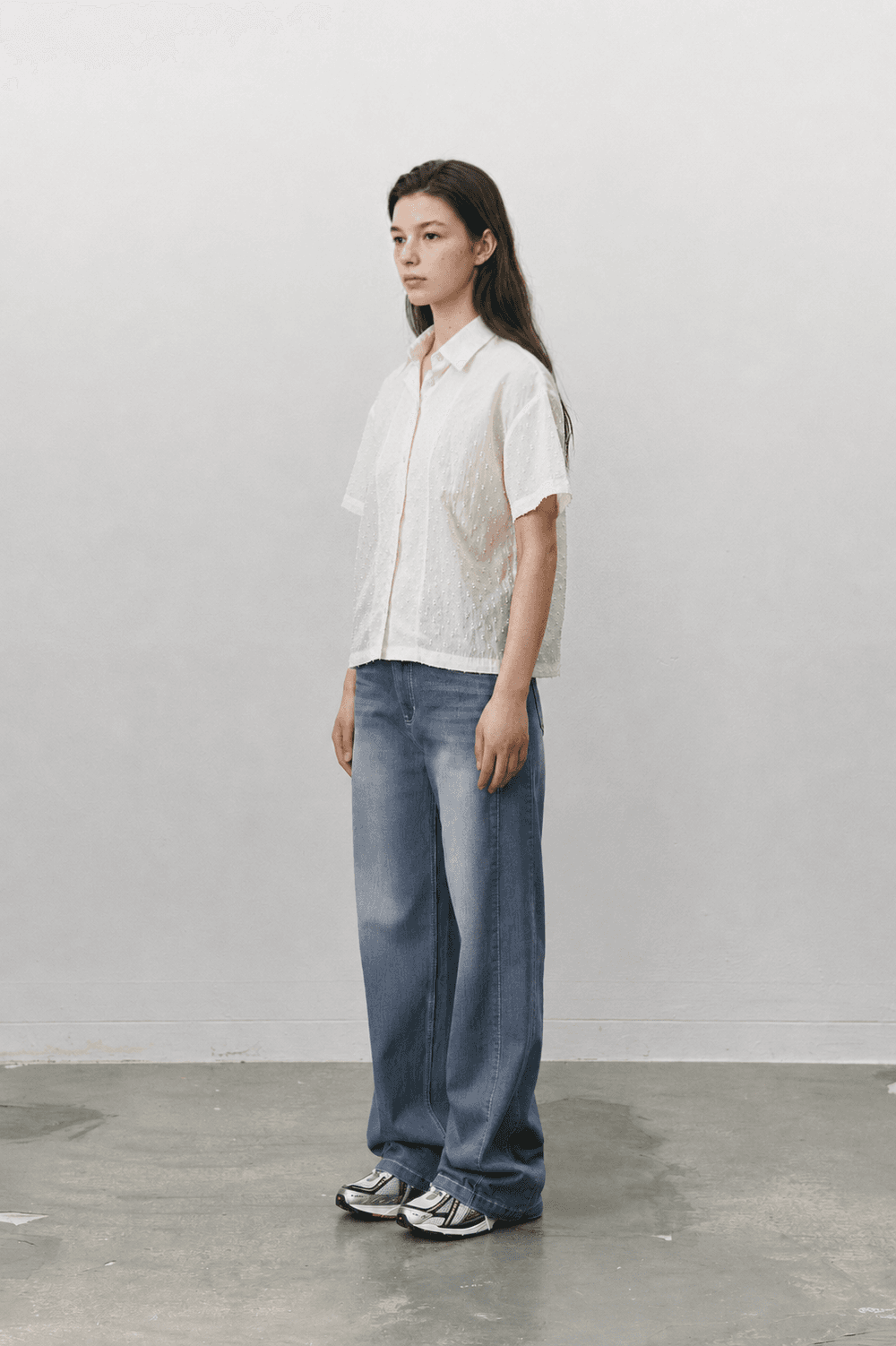 Dot opencollar shirts - Ivory — vue 6