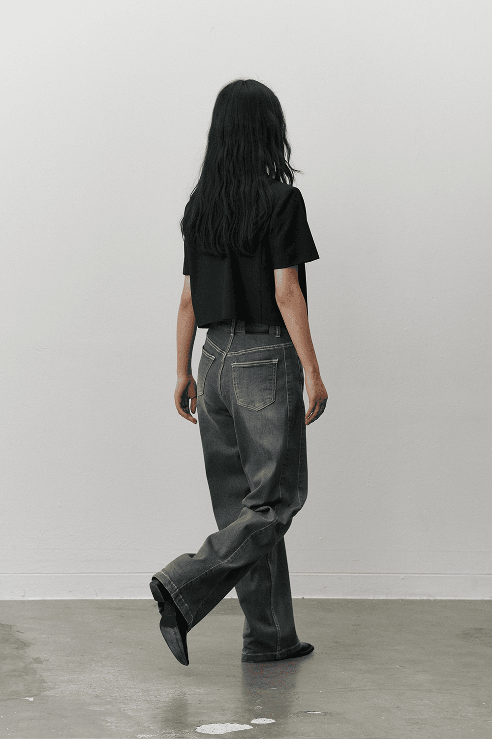 Half sleeve crop jacket - Black — vue 7