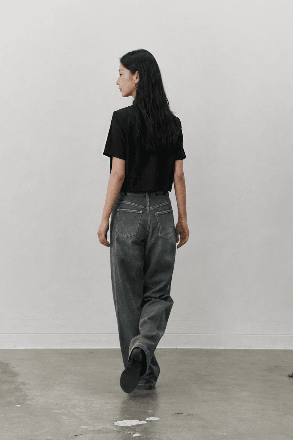 Half sleeve crop jacket - Black — vue 8