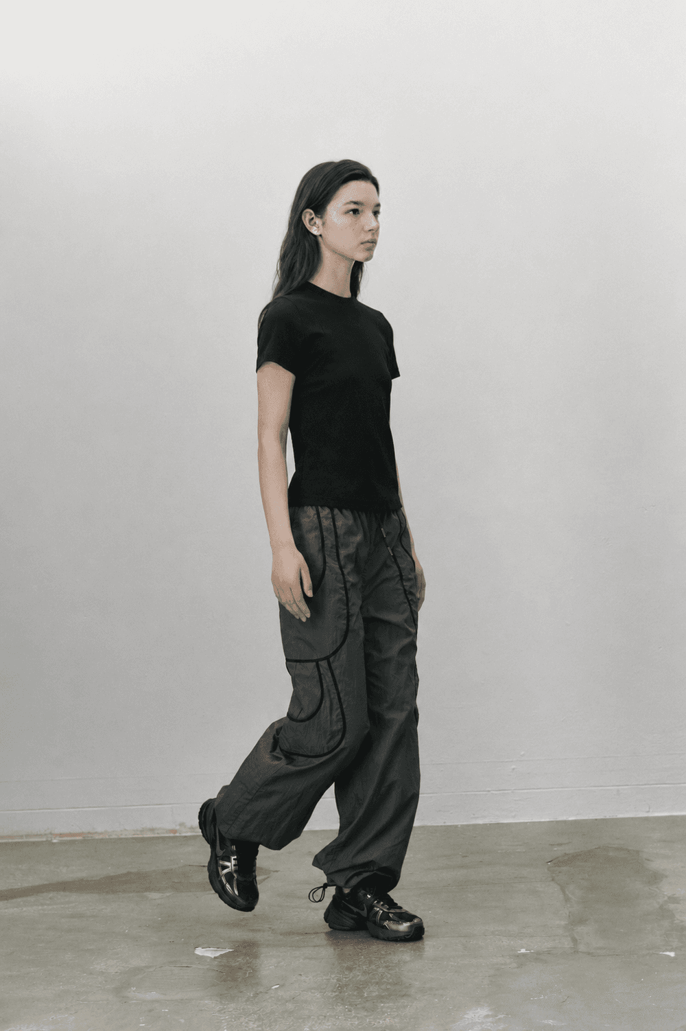 Binding out-pocket track pants - Dark gray — vue 5
