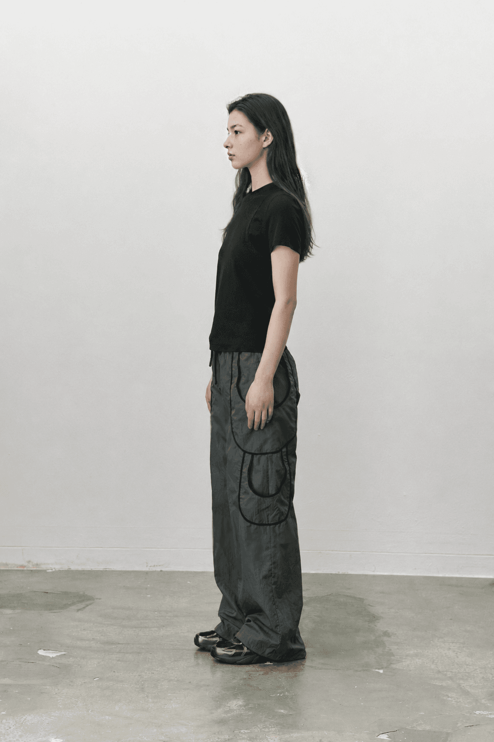 Binding out-pocket track pants - Dark gray — vue 6