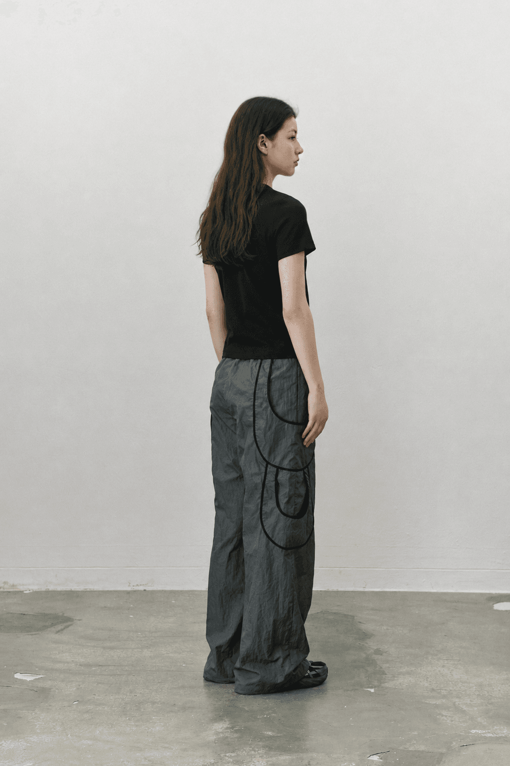 Binding out-pocket track pants - Dark gray — vue 7