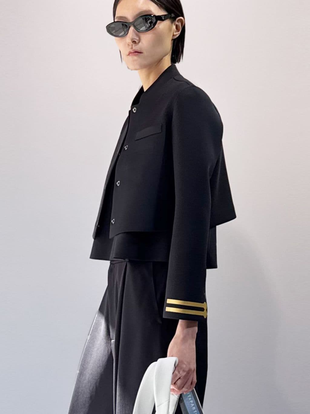 Mandarin Collar Snap Spencer Jacket — vue 1