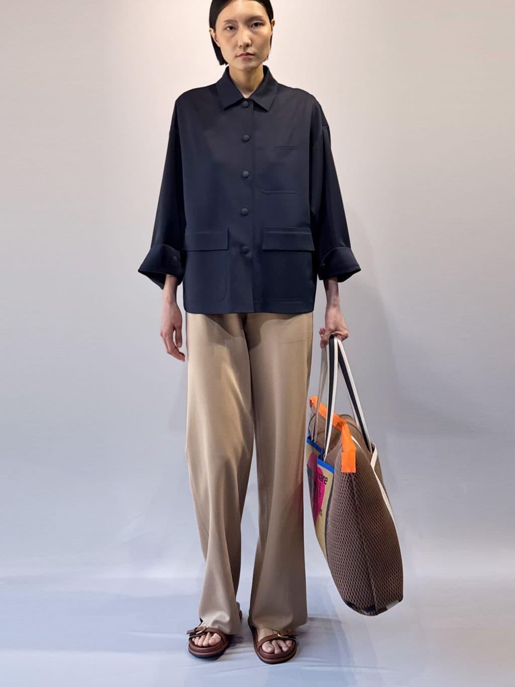 Formal Basic Safari Jacket (Navy) — vue 3