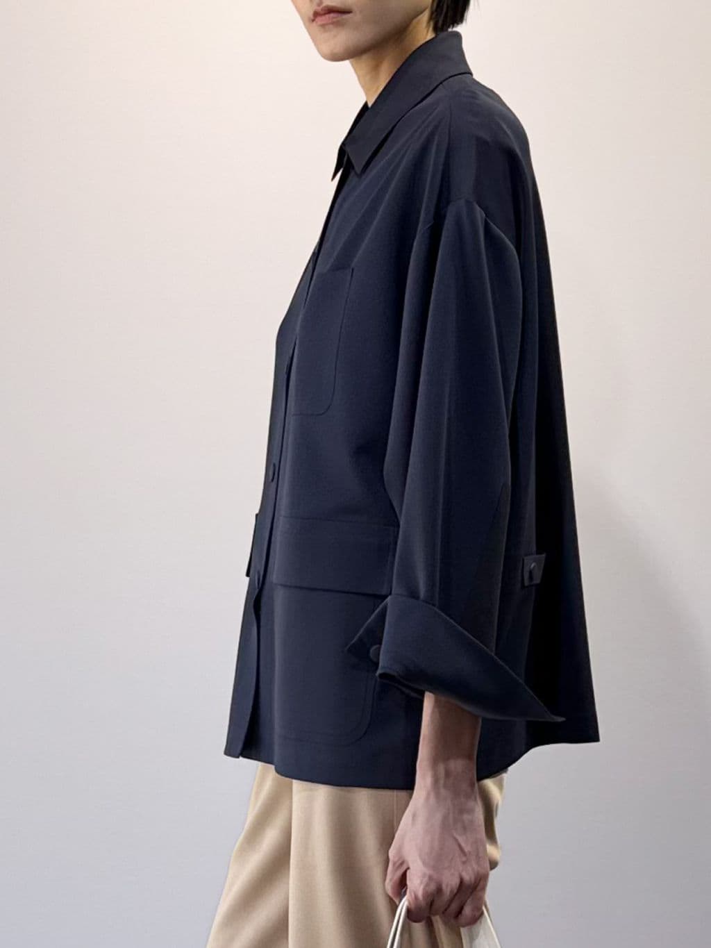 Formal Basic Safari Jacket (Navy) — vue 1