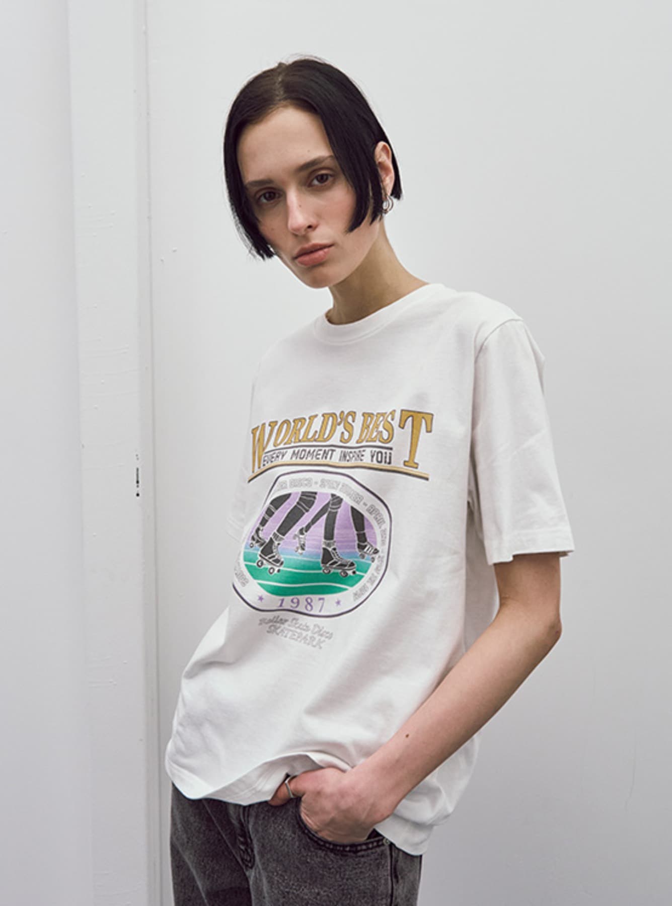 Oversized World Best Print T-shirt — vue 3