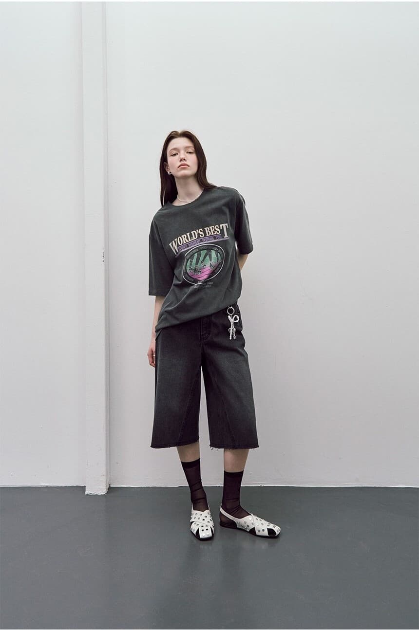 Oversized World Best Print T-shirt — vue 7