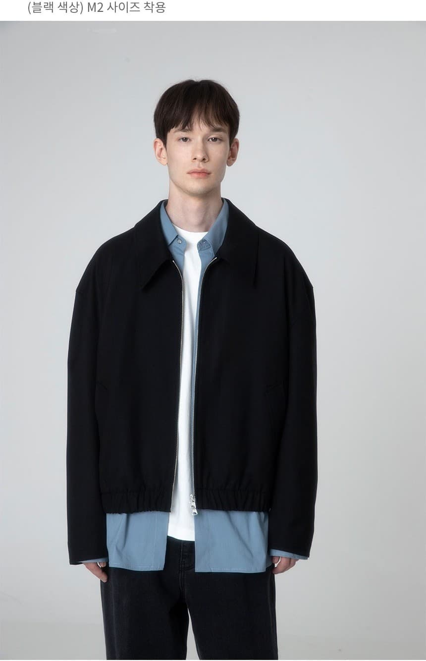 (MAN) 2 Way Zip Up Jacket in Black — vue 2