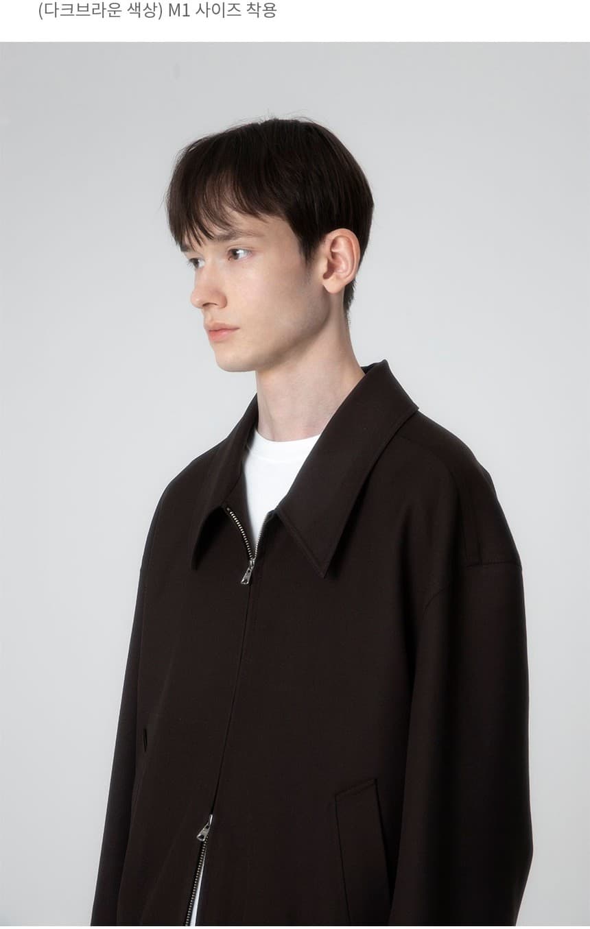 (MAN) 2 Way Zip Up Jacket in Black — vue 8