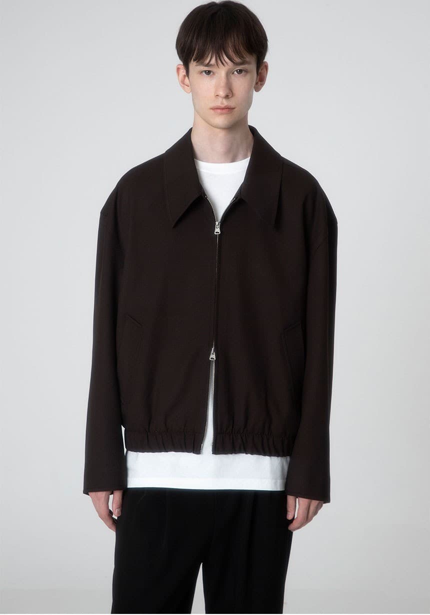 (MAN) 2 Way Zip Up Jacket in Black — vue 9
