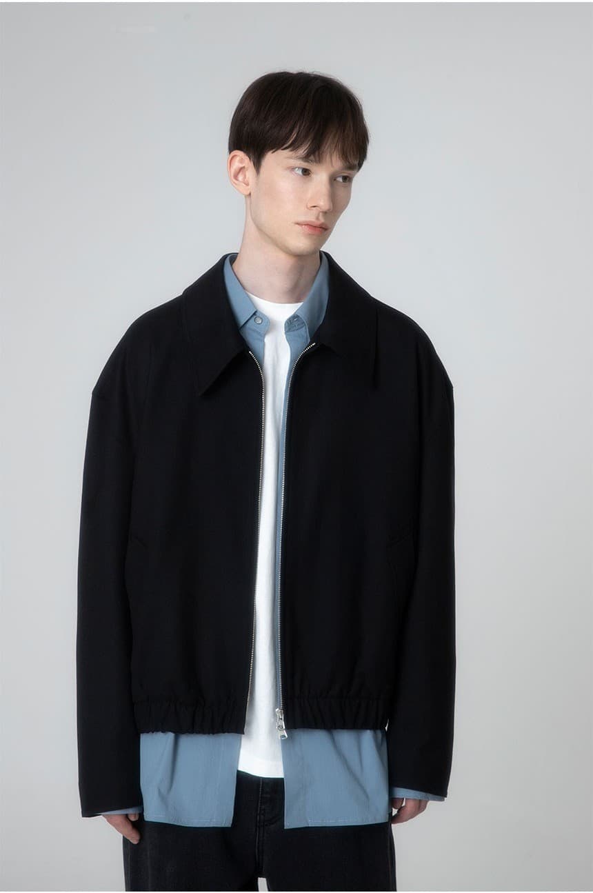 (MAN) 2 Way Zip Up Jacket in D/Brown — vue 8