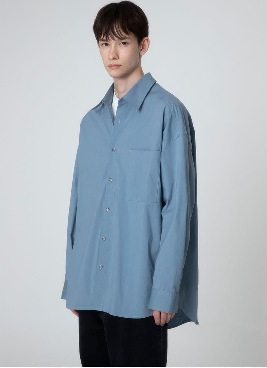 (MAN) Basic Over Fit Shirt in Blue — vue 2