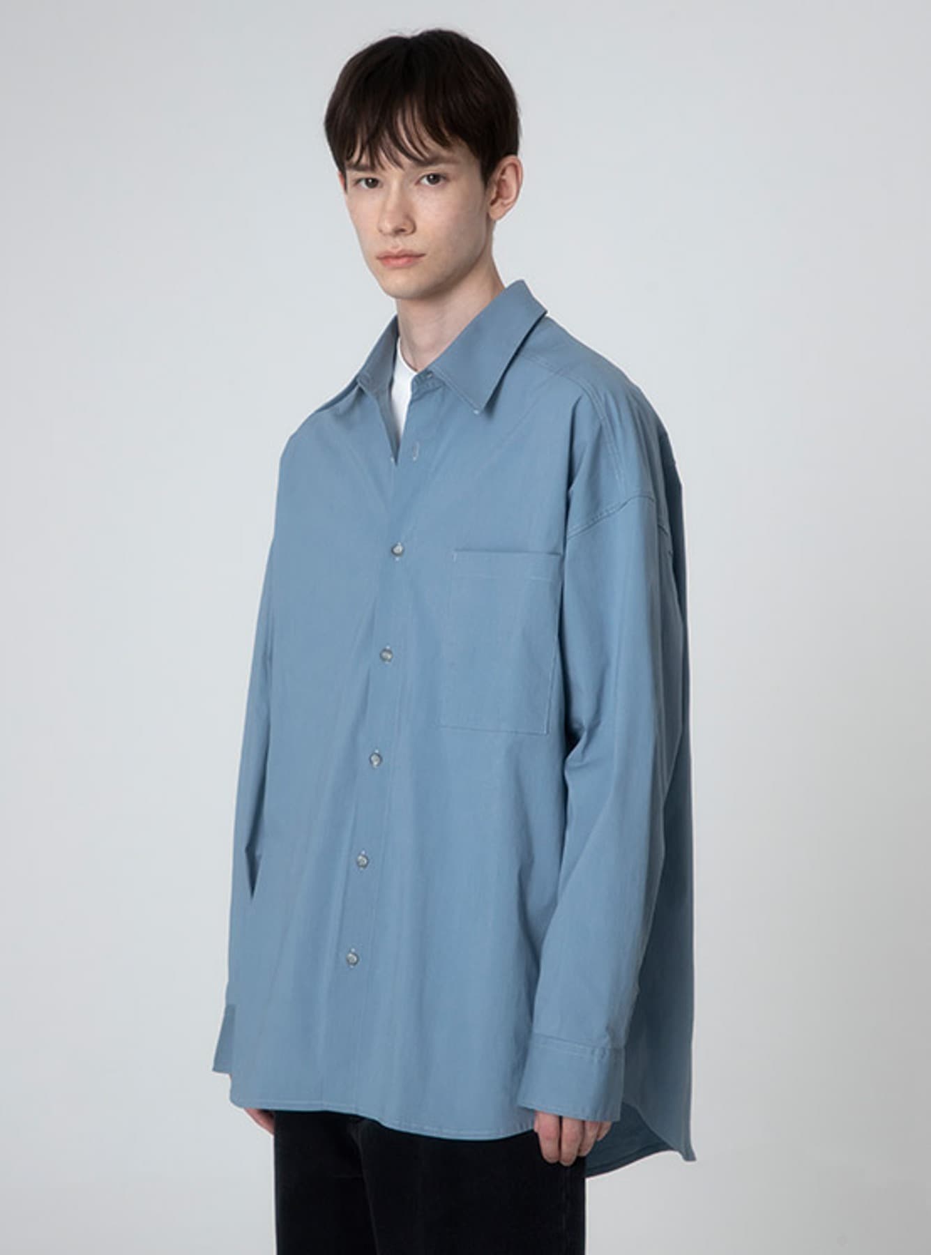 (MAN) Basic Over Fit Shirt in Blue — vue 1