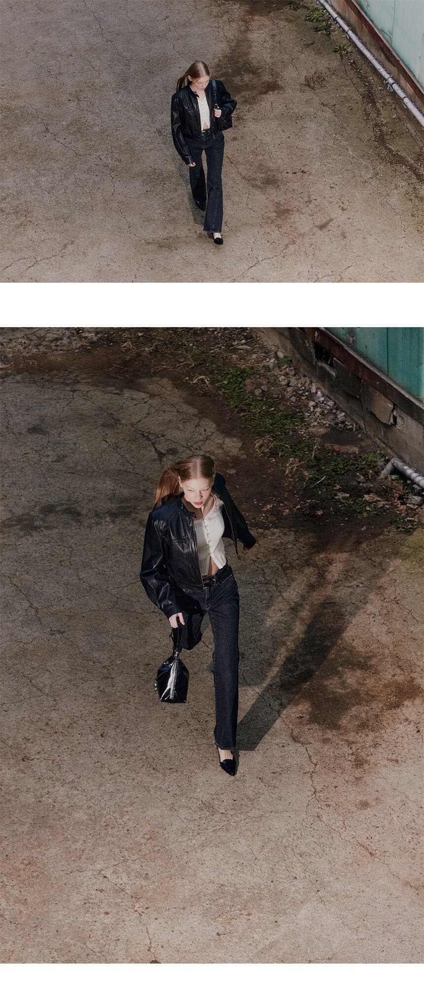 Boots Cut Denim Pants in Black — vue 4