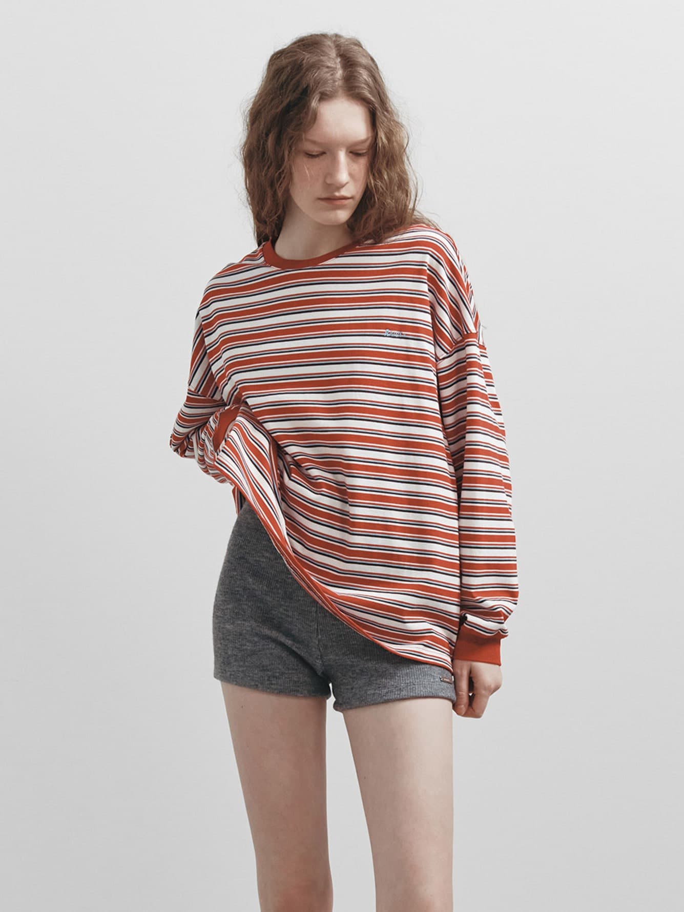Stripe Overfit Long Sleeve T-shirt — vue 3