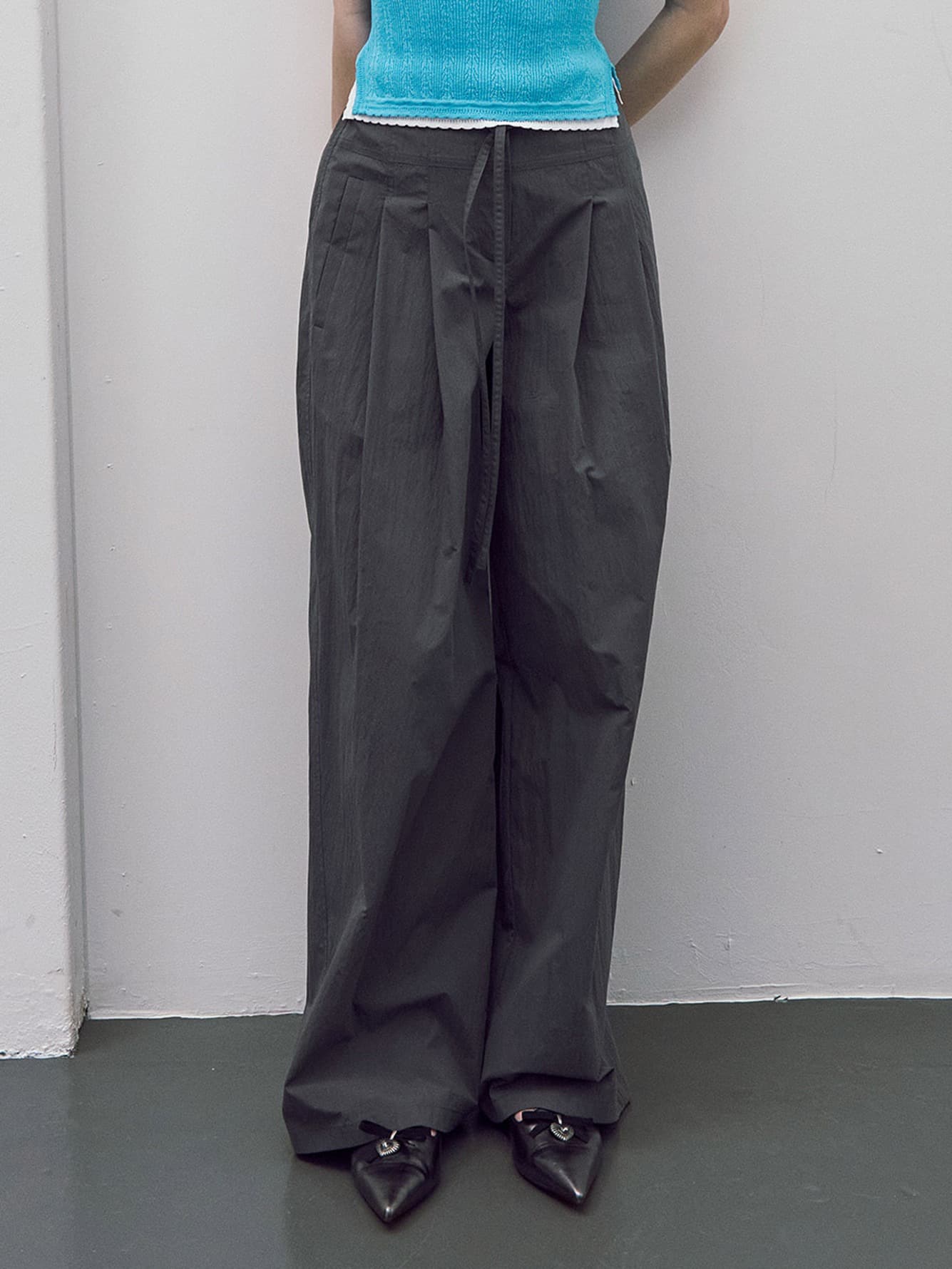 Waist String Wide Pants — vue 2
