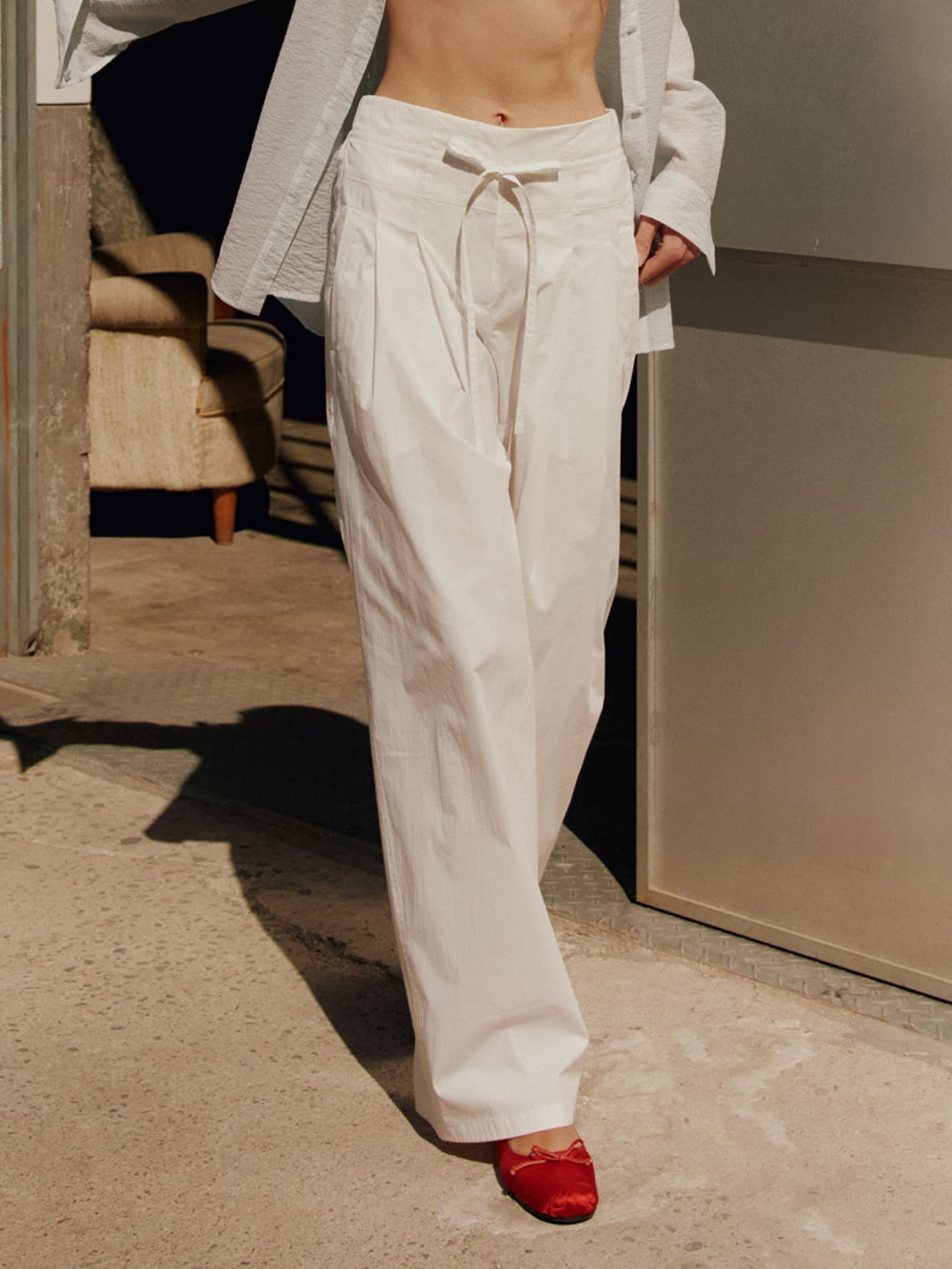 Waist String Wide Pants — vue 1