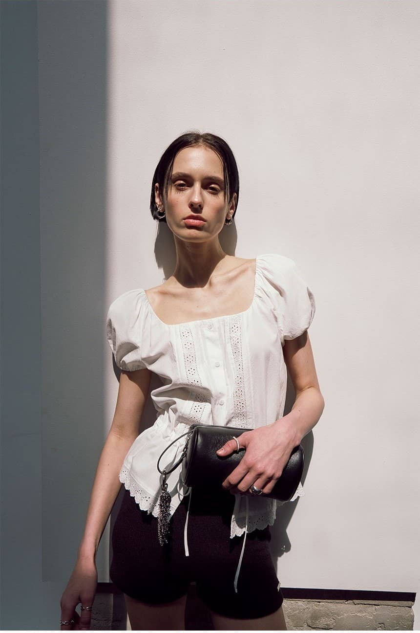 Lace Square Neck Blouse in White — vue 5