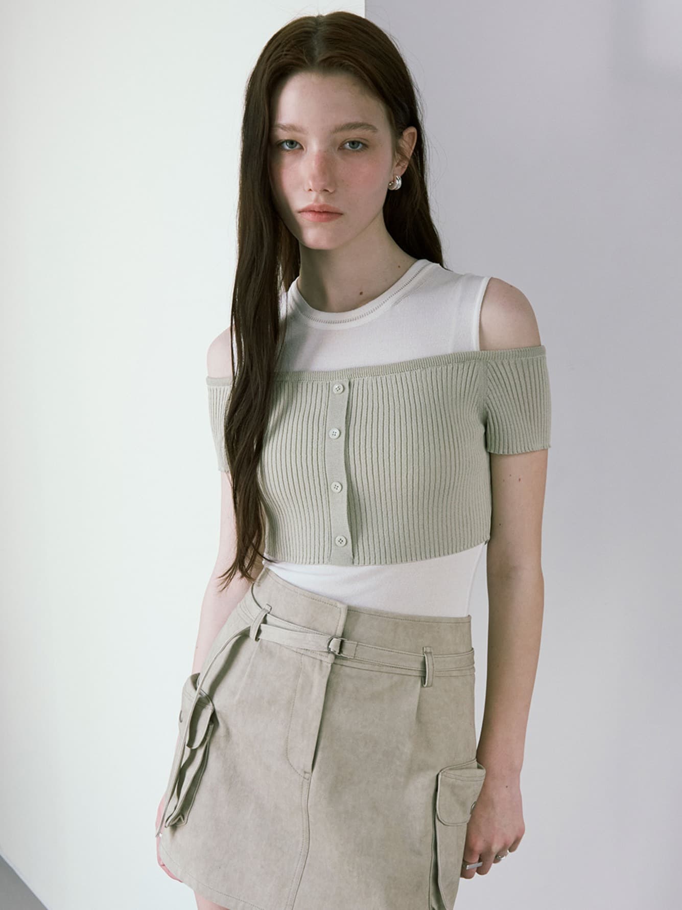 Shoulder Cut-out Summer Knit — vue 2
