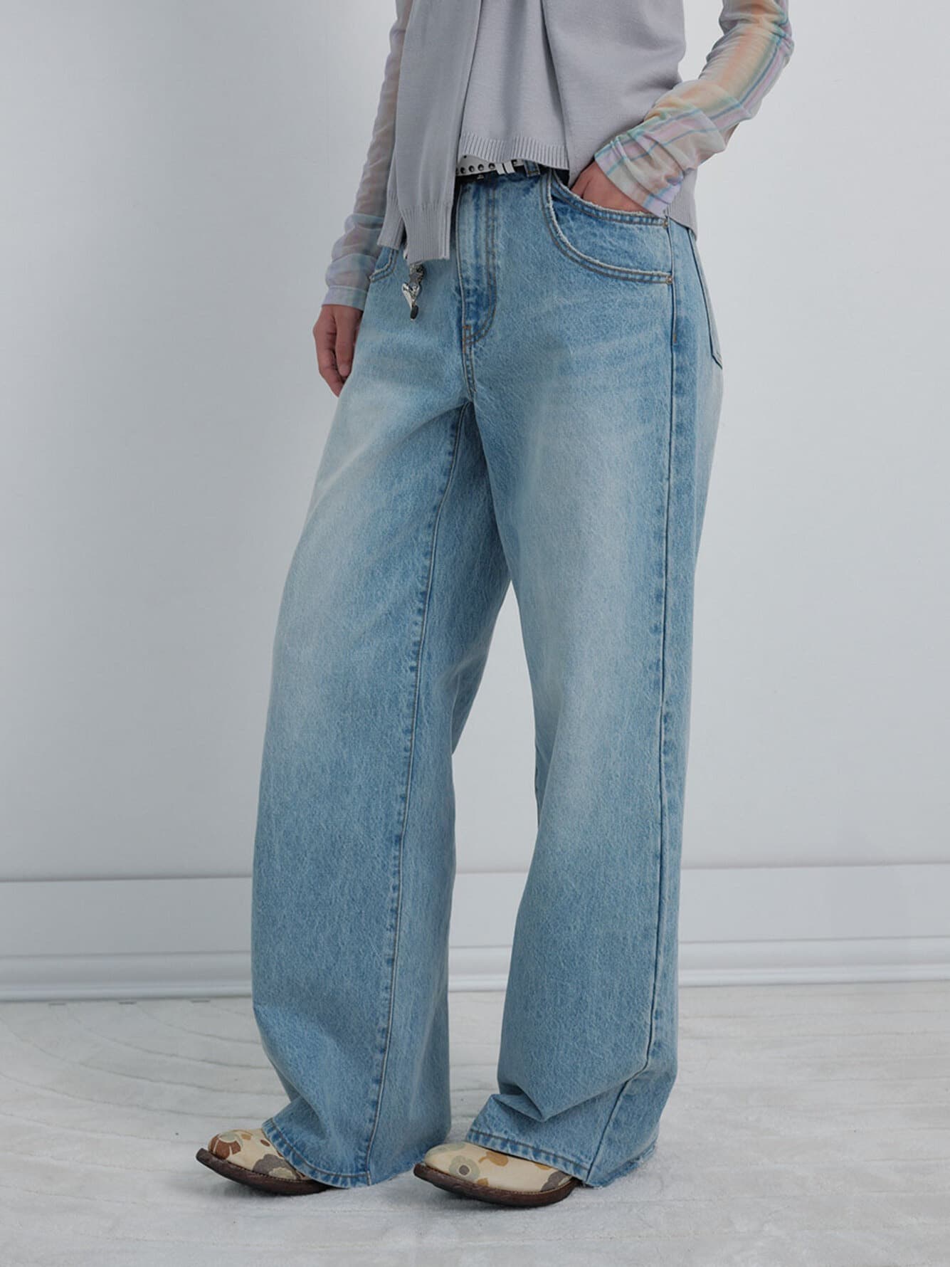 Basic Wide Denim Pants — vue 2