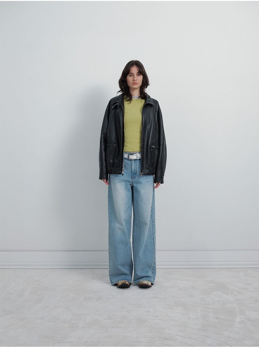 Basic Wide Denim Pants — vue 8