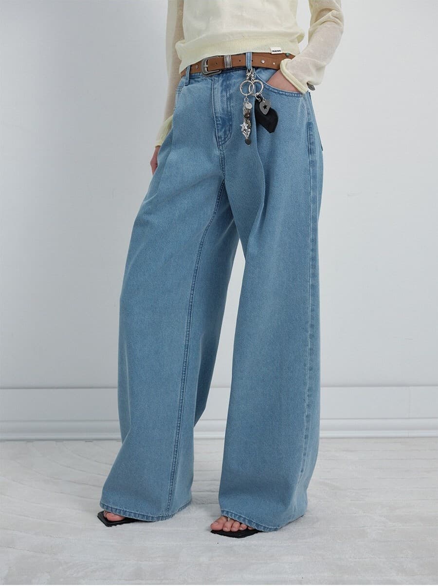 Twill Wide Denim Pants — vue 9