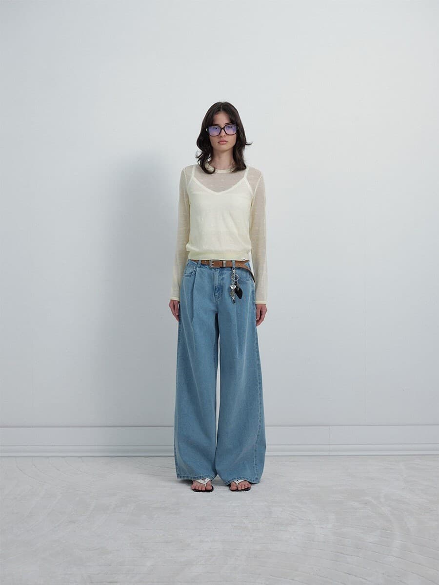 Sheer Dot Pattern Knit — vue 7