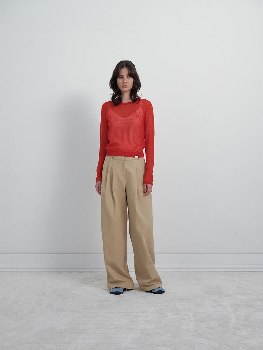 Sheer Dot Pattern Knit — vue 9