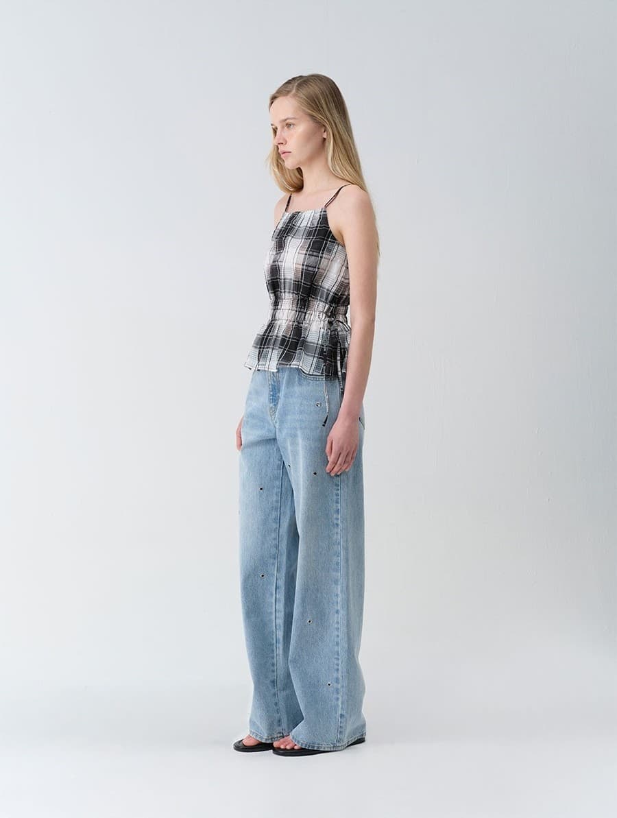 Eyelet Point Denim Pants — vue 7