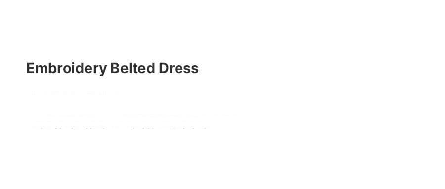 Embroidery Belted Dress in White — vue 7
