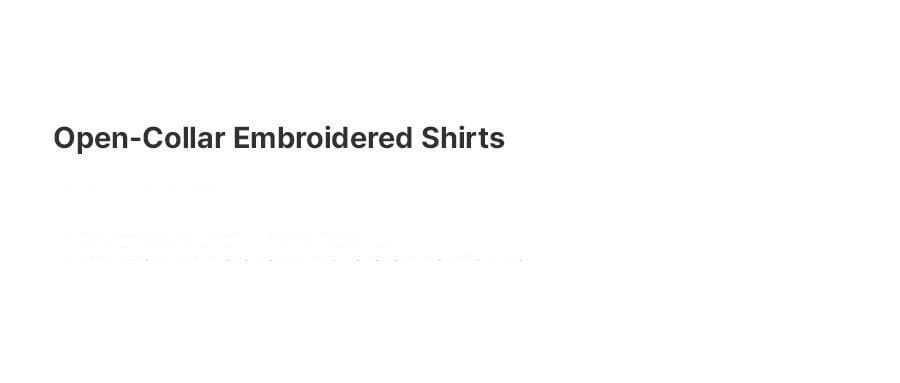Open-Collar Embroidered Shirts in Ivory — vue 9