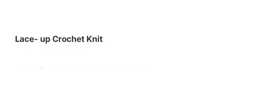 Lace-up Crochet Knit — vue 10
