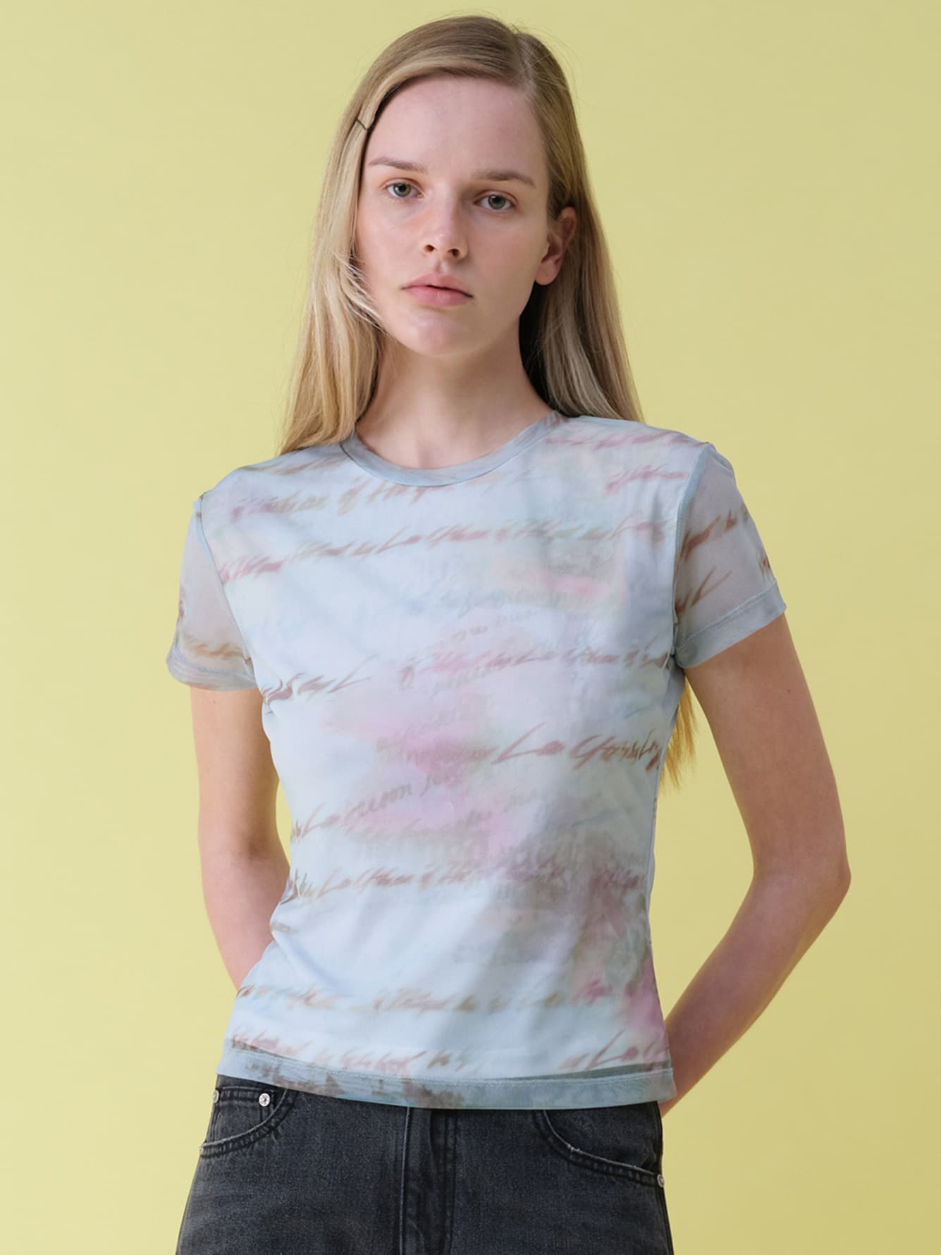 Mesh Print Top — vue 3