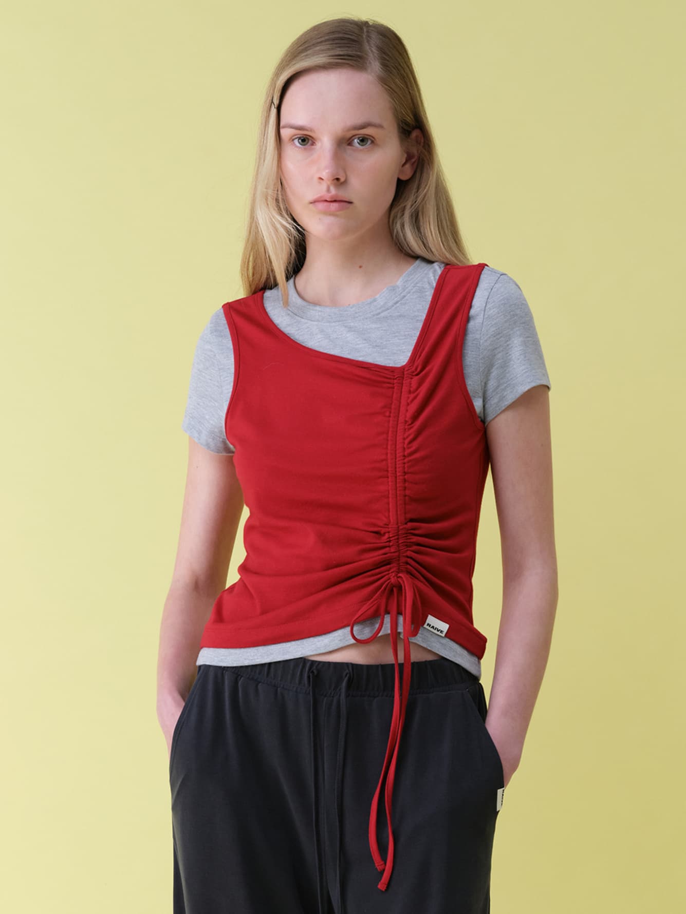 Layered Shirring String Top — vue 2